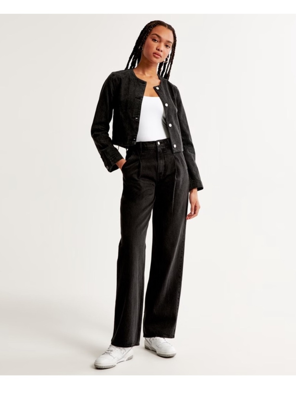 Abercrombie & Fitch Charcoal Loose High-Rise Jeans